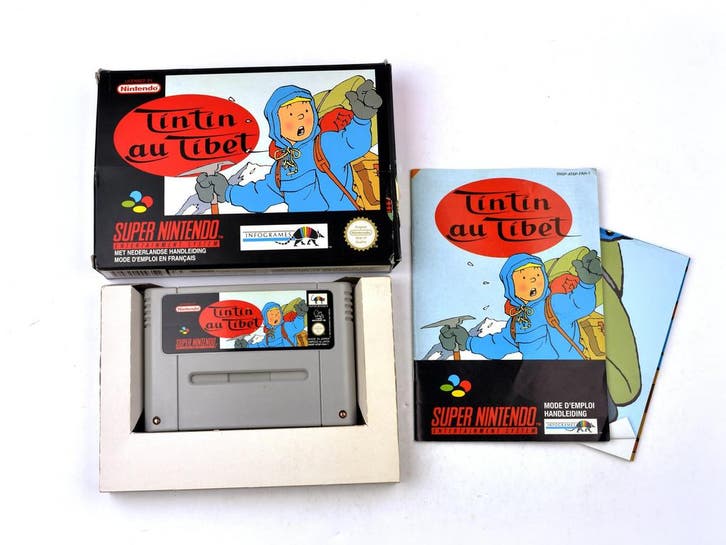 TinTin au Tibet [Super Nintendo], Spelcomputers en Games, Games | Nintendo Super NES, Zo goed als nieuw, Ophalen of Verzenden