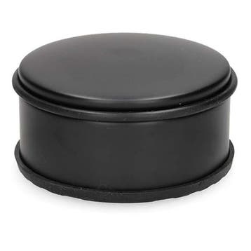 Deurstopper | 6 cm x Ø 12 cm (Staal, Rubber, Zwart), Verzenden, Nieuw