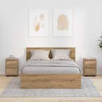 vidaXL Nachtkastjes 2 pcs Artisan Eiken 30,5 x 30 x 43 cm, Minder dan 45 cm, Verzenden, Nieuw, Minder dan 55 cm