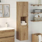 vidaXL Badkamerwandkast 30x30x130cm bewerkt hout artisanaal, Verzenden, Nieuw