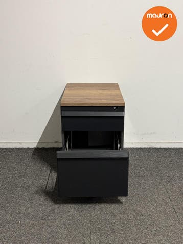 Ladeblok - 57x42x57cm - Antraciet - 2 lades - kunststof fron, Werkplek, Ophalen of Verzenden, Gebruikt, Kast