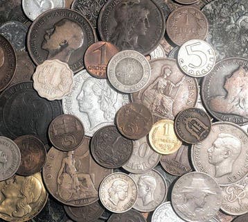Wereld. 200+ Old Coins. | from 1800s to 1950s | (Zonder