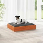 vidaXL Hondenbed Wasbruin 51,5 x 44 x 9 cm Massief Vurenhout, Verzenden, Nieuw