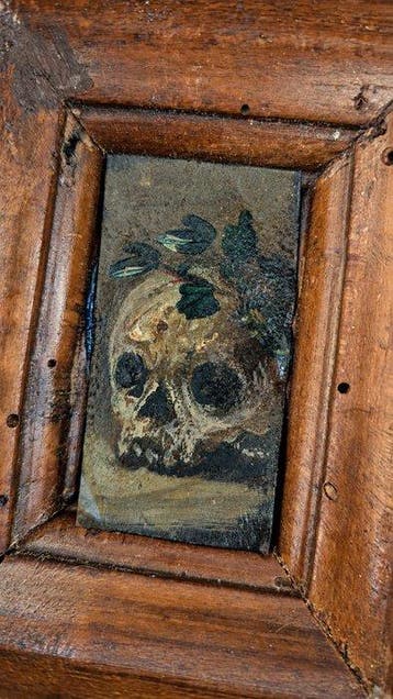 Anonimo - Memento mori fine XVII, Antiek en Kunst