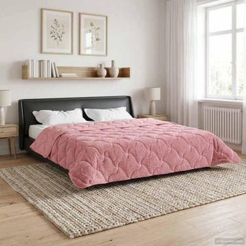 vidaXL Zomer Dekbed 220 x 260 cm Zomer Roze Ademend, Verzenden, Nieuw, Roze
