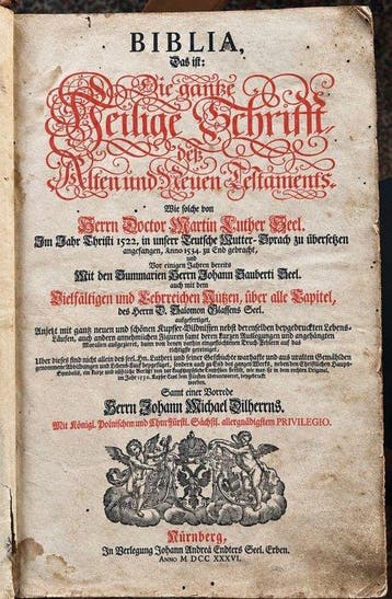 Bibbia monumentale di Lutero – Kleine Kurfürstenbibel –, Antiek en Kunst
