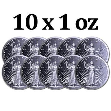 Verenigde Staten. 10 x 2027 1 oz Titanium Saint Gaudens