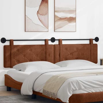 vidaXL Hangend hoofdbord Bruin Antiek PU, Verzenden, Nieuw, Bruin, Overige materialen