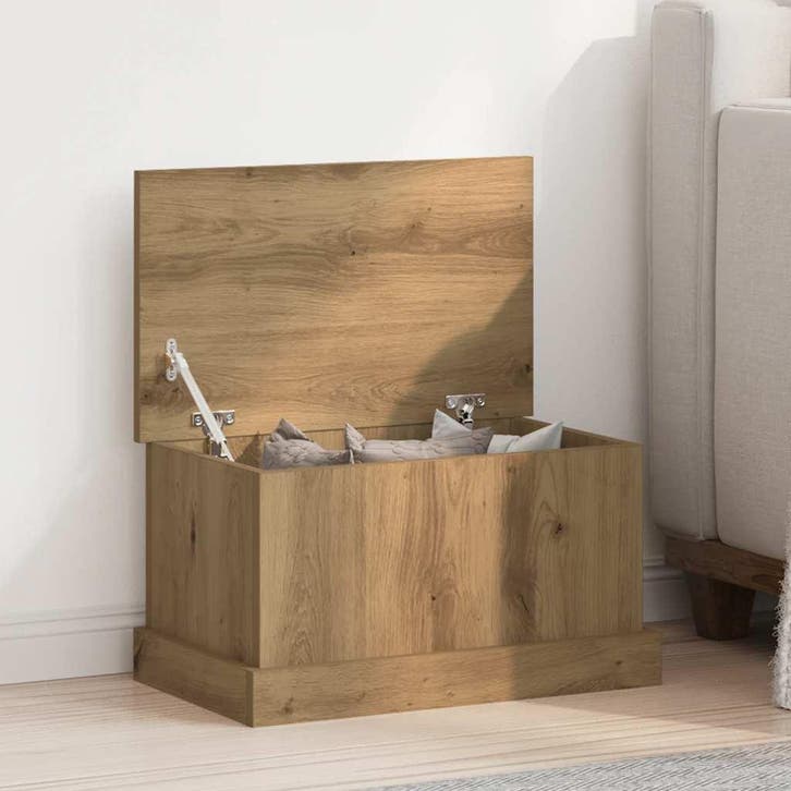 vidaXL Opbergbox 30x50x28 cm bewerkt hout artisanaal, Huis en Inrichting, Woonaccessoires | Kisten, Nieuw, Verzenden