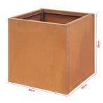 Plantenbak Vaargel buiten bloembak 50x50x50 cm patina casa.p, Verzenden, Nieuw