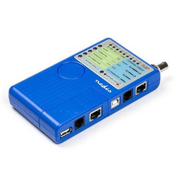 UTP kabeltester | Nedis (RJ45/RJ11/BNC/USB A-B), Verzenden, Nieuw