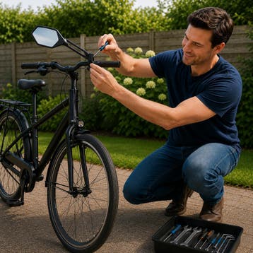 Kalloy FB0502B Spiegel e-bike Lux zwart R/L (Fiets), Ophalen of Verzenden, Nieuw, Frame