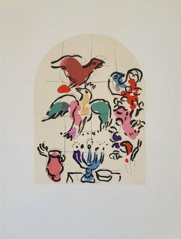 Marc Chagall (1887-1985) - ASHER (double face) pour Vitraux