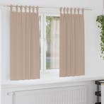 vidaXL Zwart-out Gordijnen met Ringen 2 pcs Taupe 175 x 140, Verzenden, Nieuw