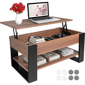 Kruzzel Salontafel 92 x 51 x 47 cm met liftbaar blad, ver..., Ophalen of Verzenden, Nieuw