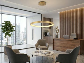 Veiling - Hanglamp Goud 62cm 50W LED CCT 3 Kleur & 3 Stappen, Nieuw