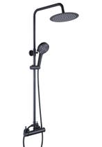 Regendoucheset Zwart Messing | 25cm | Scherpe Prijs | Nu!, Ophalen of Verzenden, Nieuw, Rvs, Douche