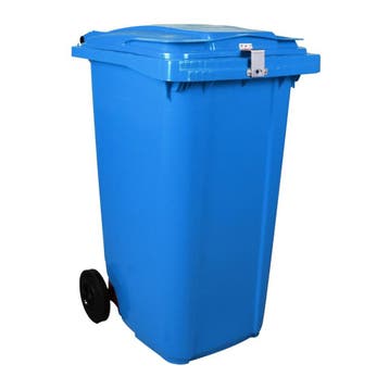 Afvalcontainer 240 liter Blauw met Hangslotvoorziening, Verzenden, Nieuw