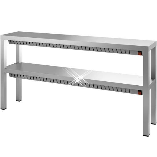 Rvs etagère verwarmd 2 hoog 2000x300x700 mm, Zakelijke goederen, Horeca | Meubilair en Inrichting, Nieuw in verpakking, Verzenden