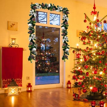 Guirlande met verlichting - Kerstslinger - Kerstversiering -, Verzenden, Zo goed als nieuw