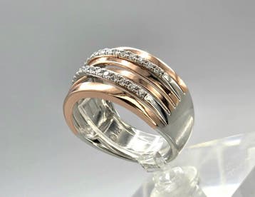 Gouden ringen! Keuze uit 850 Antieke en Vintage sieraden., Goud, Ring, Met edelsteen