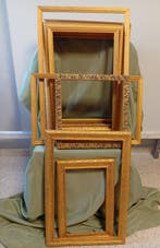 Vitrinelijst (10) - Lindehout, Vurenhout - Vintage gouden