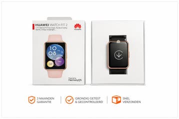 Huawei Watch Fit 2 Active - Smartwatch - zwart bandje, Verzenden, Zo goed als nieuw