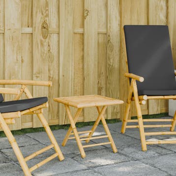 vidaXL Tuintafel inklapbaar 45x45x45 cm bamboe, Tuin en Terras, Verzenden, Nieuw, Hout