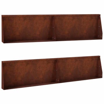 vidaXL Keerwand 4 st 100 x 12 x 30 cm weervast staal, Verzenden, Nieuw