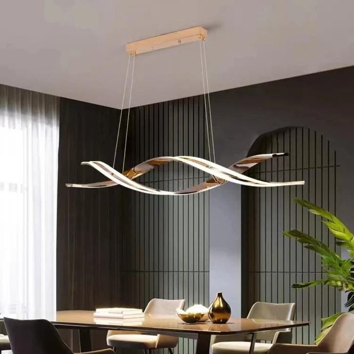 Minimalistische LED Kroonluchter – Geometrisch Design, Huis en Inrichting, Lampen | Hanglampen, Nieuw, Verzenden