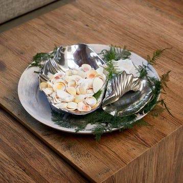 Riviera Maison Serveerschaal rond Naturel - Bangli Schaal,, Verzenden, Nieuw