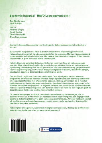 1 havo / Economie Integraal / Leeropgavenboek 9789462874855, Boeken, Verzenden, Zo goed als nieuw, Ton Bielderman