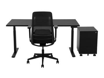 Zit sta bureau YOUP02 zwart 120x80, Ophalen of Verzenden, Nieuw in verpakking