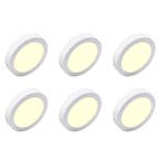 LED Downlight 6 Pack - Opbouw Rond 18W Warm Wit 2700K–3000K, Huis en Inrichting, Ophalen of Verzenden, Nieuw