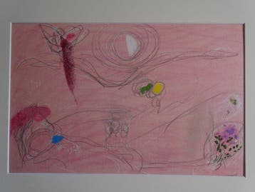 Marc Chagall (1887-1995) - Angel in Pink, Antiek en Kunst