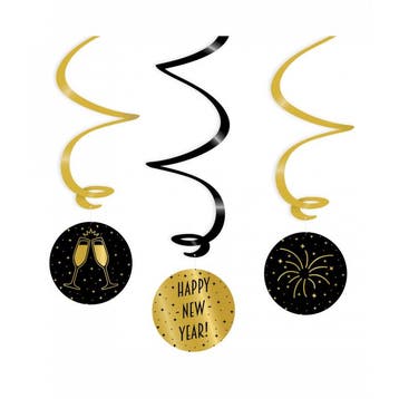 Oud en Nieuw Swirl decoratie, Verzenden, Nieuw, Feestartikel