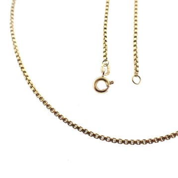 Gouden Venetiaanse schakelketting, Ophalen of Verzenden, Gebruikt, Goud, Goud