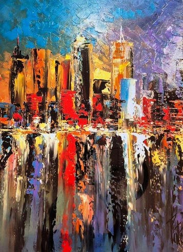 Laurent Pate (1970) - New York Color ( plaque aluminium