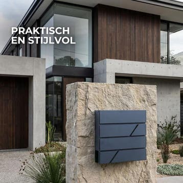 ParcelXL Brievenbus - Wandbrievenbus - Antraciet, Verzenden, Nieuw, Rvs