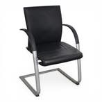 Ahrend 350 vergaderstoel, lederen bekleding, zwart-alu, Vergader- of Presentatieruimte, Ophalen of Verzenden, Gebruikt, Stoel