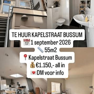 Huis in Bussum gevonden voor €1150,- pm, Bussum