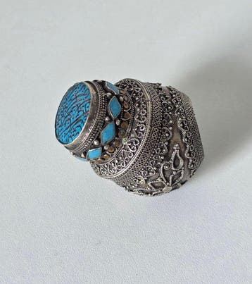 Vintage ring - Zilver, 925 - Central Asia/Afghnaistan