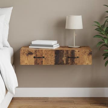 vidaXL Wandmontage Zijtafel 87,5 x 34,5 x 17 cm Bewerkt hout, Verzenden, Nieuw