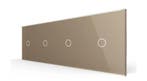 Design Touchscreen schakelaar | Goud 1+1+1+1 | Puls |, Ophalen of Verzenden, Nieuw, Schakelaar