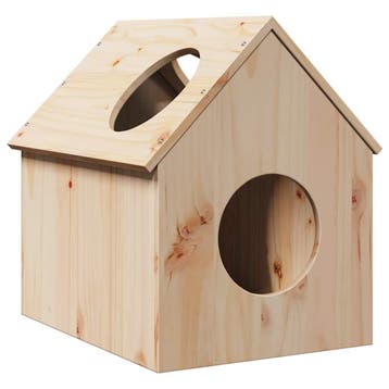 vidaXL Kattenhuis 41x50x50 cm massief grenenhout, Verzenden, Nieuw
