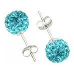 Fako Bijoux - Oorbellen - Disco Dots - Steker - Turquoise, Verzenden, Nieuw