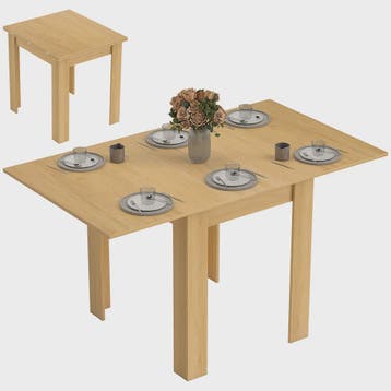 Uitschuifbare Eettafel 70-140 cm - Natuurlijk Houtdesign - G, Verzenden, Nieuw