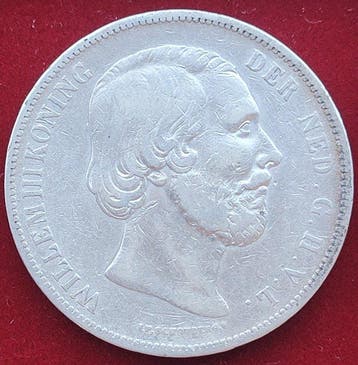 Nederland. Willem III. 2 1/2 Gulden 1850 (Zonder