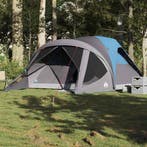 vidaXL Tunneltent 6-persoons waterdicht blauw, Verzenden, Nieuw, Tot en met 2
