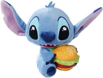 Pluche Disney - Stitch met hamburger (25cm), Verzenden, Nieuw